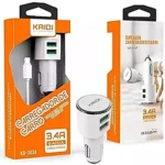 Carregador Veícular V8 Micro Usb 3.4 Amperes Kaidi