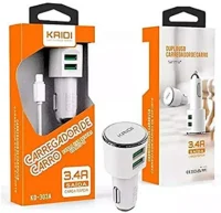 Carregador Veícular V8 Micro Usb 3.4 Amperes Kaidi